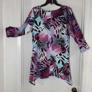 Pink Palm Print Tunic